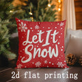 Let It Snow Pillow Covers by Ljojo for Sofa, Bedroom, Car - Rectangular Cushion