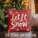 Let It Snow Pillow Covers by Ljojo for Sofa, Bedroom, Car - Rectangular Cushion