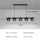 Ljojo Black Glass Led Chandelier Modern Luxury Nordic Style Pendant Light