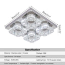 Ceiling Lights Chandelier Modern Silvery LED Remote Control Fixture by Ljojo for Living Room Bedroom
