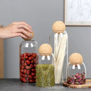 Ljojo Spherical Cork Glass Sealed Storage Tank Transparent Large Kitchen Decoration Jar