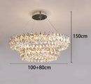 Ljojo LED Crystal Chandelier Ceiling Lamp for Living Room Lighting