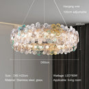 Modern Pink Glass Flower Pendant Light Chandelier by Ljojo - Luxury Bedroom Lighting Fixtures