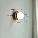 Ljojo LED Glass Wall Lights: Nordic White Bedside Sconce with Switch