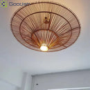 Japanese Wabi-sabi Rattan Pendant Light Chandelier for Home Decor by Ljojo