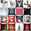 Christmas Elk Print Pillowcase 45x45cm for Sofa, Car, Bedroom, Living Room by Ljojo