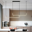 Ljojo LED Chandelier Black Gold Dimmable Kitchen Dining Room Lighting Luminaires