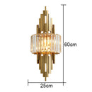 Ljojo Light Luxury Crystal Wall Lamp Scandinavian Modern Minimalist Accent for Living Room
