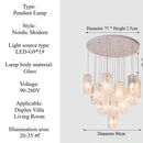 Nordic Cloud Glass LED Pendant Chandelier for Living Room Loft Villa Stylish Home Decoration by Ljojo