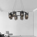 Ljojo Modern Black U-shaped LED Pendant Chandelier for Elegant Home Décor