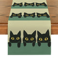 Black Cat Silhouette Table Runner by Ljojo: Halloween Party Decor & Dresser Table Accent