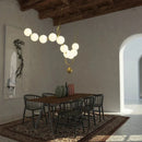 Ljojo Luxury Pendant Light: Necklace Shape Chandelier with White Glass Ball