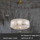 Ljojo Luxury Marble Brass Pendant Light - Nordic Gold Chandelier for Home and Office
