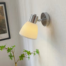 Ljojo LED Wall Lamp Rotate White Ceramic Nordic Modern Bathroom Light