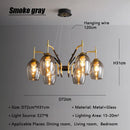 LED Chandelier Glass Pendant Light Retro Nordic Suspension Lamp for Kitchen Island Ljojo