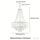 Vintage American Green Glass Chandelier LED Dimmable Double Layer for Villa Living Room - Ljojo