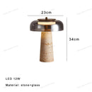 Ljojo Luxury Glass Table Lamp for Bedside and Living Room