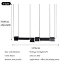 Modern Rotatable LED Pendant Light for Dining Rooms Bars. Black Office Art by Ljojo.