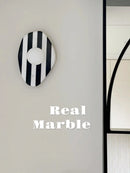 Ljojo Marble Wall Sconce: Modern Irregular Stone Lamp for Interior Decor