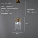 Ljojo French Luxury Crystal Chandelier Retro Glass Ceiling Pendant Lighting Bedroom Fixture