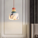 Colorful Natural Stone Pendant Lamp Red Yellow Green E27 Ljojo Kitchen Bedside Lighting