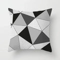 Geometric Black Yellow Cushion Covers - Ljojo Modern 18" Throw Pillow Case