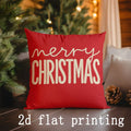 Ljojo Merry Christmas Reindeer Pillow Cover for Sofa, Bedroom, Car - Rectangular Cushion