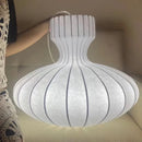 Japanese Wabi Sabi Silk LED White Pendant Lamps by Ljojo - Elegant Indoor Lighting Fixture