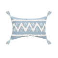 Bohemian Pink Geometric Tassel Throw Pillow Cover for Living Room Sofa by Ljojo