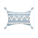 Bohemian Pink Geometric Tassel Throw Pillow Cover for Living Room Sofa by Ljojo