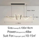 Ljojo Long Ceiling Chandelier for Dining Living Room Pendant Lamp