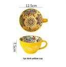 Ljojo 13.5 oz Bohemian Morning Tea Ceramic Coffee Mug for Family, Colleagues, Teachers, Wives, Husbands