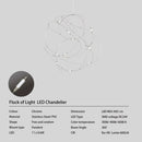 Ljojo Luxury LED Star Chandelier Room Decoration Pendant Light Fixture