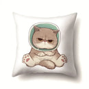 Cute Cat Cushion Cover by Ljojo: Cartoon Pets Pillow Case for Home Sofa Decor
