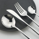 Ljojo 30-Piece Stainless Steel Cutlery Set: Knife, Fork, Spoon, Silverware Flatware Kit