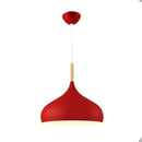 Nordic Colored Chandelier Wooden Pendant Light LED Lamp Single Head Aluminum Children Room Ljojo