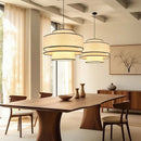 Modern Japanese Wabi Sabi Cloth Pendant Light Chandelier for Bedroom Living Rooms by Ljojo