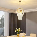 American Postmodern Light Luxury Tassel Crystal Chandelier for Dining Room by Ljojo