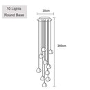 Modern Glass Crystal Chandelier Adjustable Nordic Stairs Light by Ljojo