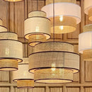 Ljojo Vintage Japanese Pendant Lamp Hemp Rope Chandelier Stylish Lighting Kitchen Living Roomudosundo
