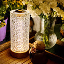 Ljojo Luxury Crystal Table Lamp | Dimmable & Rechargeable LED Bedside Lamp