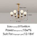 Modern Glass Ball LED Chandelier | Living Dining Room Kitchen Pendant Lights by Ljojo
