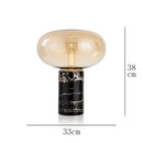 Ljojo Marble Desk Lamp with Glass Ball Lampshade - Postmodern Minimalist Designer Style