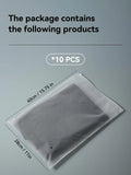 Ljojo 10pcs Portable Organizer Bag Set for Clothes, Shoe, Underwear - Waterproof, Transparent Ziplock