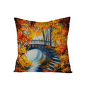 Ljojo Maple Leaf Sunflower Pillowcase for Living Room Bedroom Decor, 45*45cm