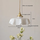 Ljojo Milky Yellow Glass LED Pendant Lights - Copper Nordic Hanging Lamp