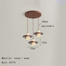 Japanese Wabi Sabi LED Hanging Lamp Yellow Travertine Pendant Light by Ljojo