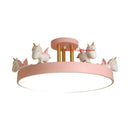 LED Unicorn Eye Protection Ceiling Light Dimming with RC for Children's Bedroom Ljojo
