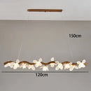 Ljojo LED Wood Chandelier: Elegant Ceiling Lamp for Home or Restaurant