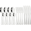 Ljojo 16-Piece Mirror Black Stainless Steel Cutlery Set for Kitchen Tableware